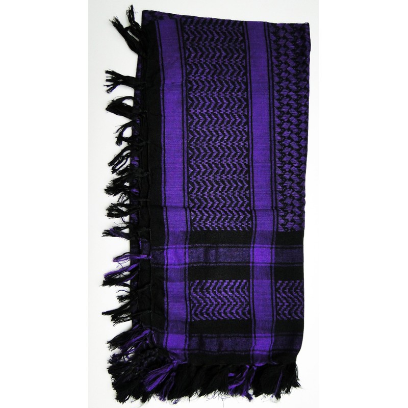 Tapp Collections Premium Shemagh Head Neck Scarf - Purple/Black