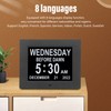 8inch Digital Day Calendar Clock Alarm Reminders 8 Languages Large