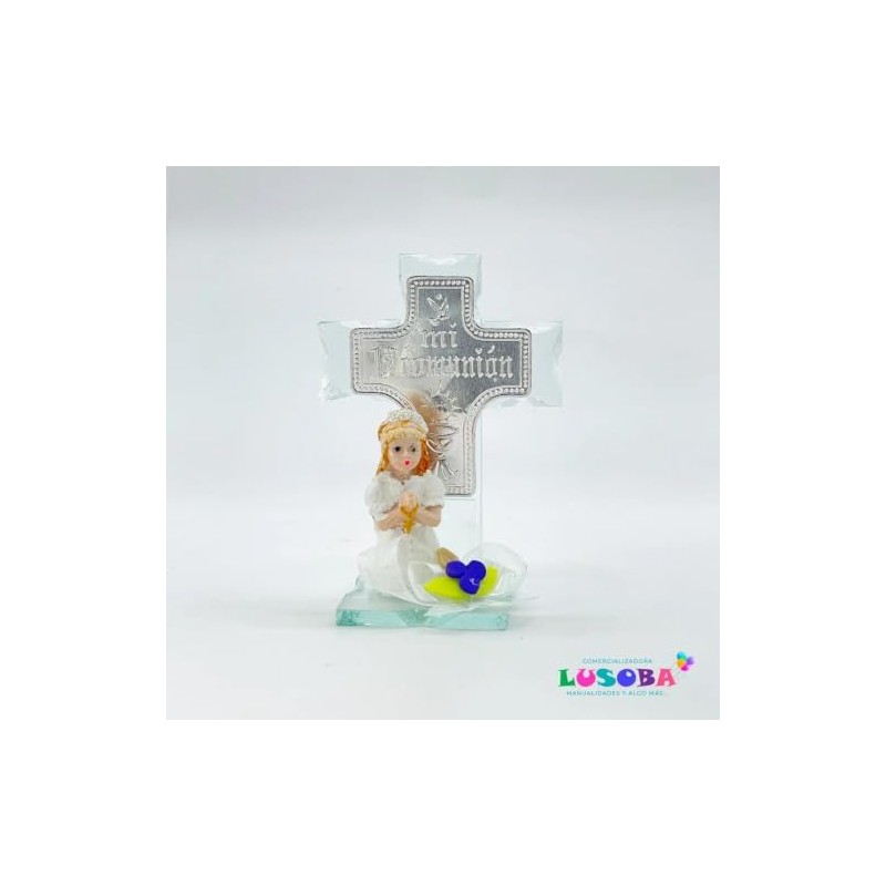 Cruz de Cristal Recuerdo Comunion Niña 12 Piezas