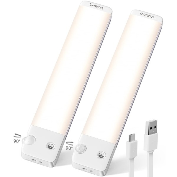 LYRIDZ Rechargeable Motion Sensor Closet Cabinet Light, Stick On Motion