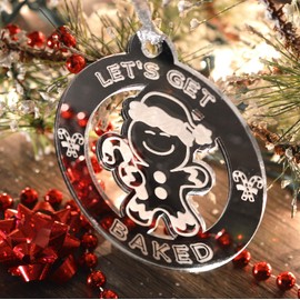 Let's Get Baked Mirror Acrylic Christmas Tree Ornament