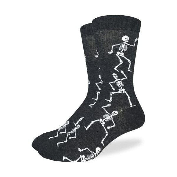 Good Luck Sock Men's Dancing Halloween Skeleton Socks, Big &