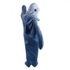 Wearable Shark Sleeping Bag Soft Cozy Flannel Hooded Blanket for