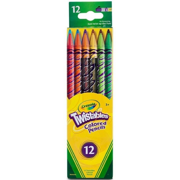 Crayola Twistables Colored Pencils, 12 Count, Assorted Colors