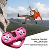 TRIWONDER 30kN Zipline Pulley 6700LBS Zip Line Tandem Dual Trolley