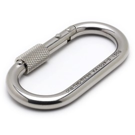 123 (one-two three) carabiner stainless KA102 double stopper KA102WS