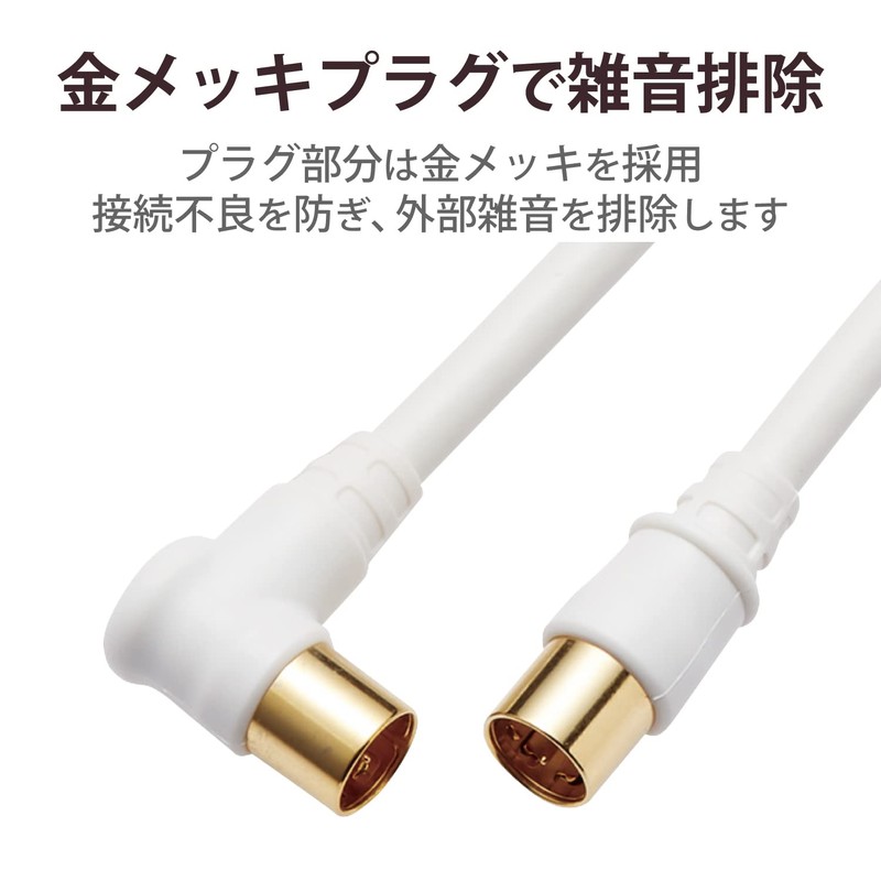 4JW2SLS(P) DX Antenna Cable [2K 4K 8K Compatible] L Shape