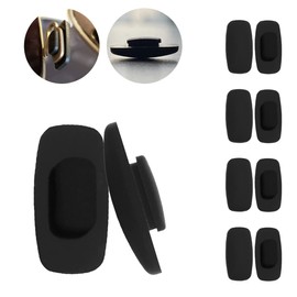 Eazean 4 Pairs Replacement Nose Pads Push-in Silicone Nose Pieces Guards for Glasses Eyeglasses Sunglasses, Black Rectangle