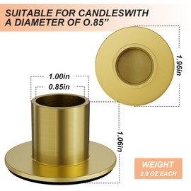 Apsvwys 6 Pcs Brass Gold Candlestick Holders, Taper Candle Holders for Table Centerpiece, Festive Christmas Mantel Decoration or Home Decor