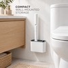 Flat Head Toilet Brush with Wall-Mounted Holder – Flexible Bathroom