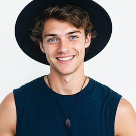 Natural Dragon Blood Stone Teardrop Shape Cabochon Pendant Necklace with Adjustable Cord for Women Men, Dragon Blood Jasper Healing Crystal Jewelry Gifts, Small, Gemstone, dragon blood jasper