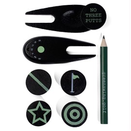 Green Swing Bamboo Golf Accessory Box | Divot Tools & Ball Markers | On Course Golf Accessories