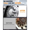 Mytracpro 33mm x 4-3/4" Spike Lug Nut Covers 60PCS, Chrome