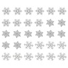 MAGICLULU Pack of 30 Snowflake Stickers Iron-On Clothes Glitter Snowflake