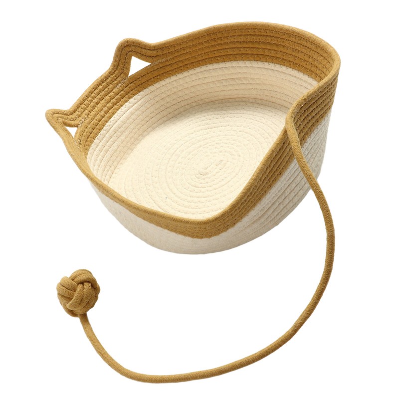 Handwoven Cotton Rope Cat Bed Multifunctional Exquisite Comfortable Cat House