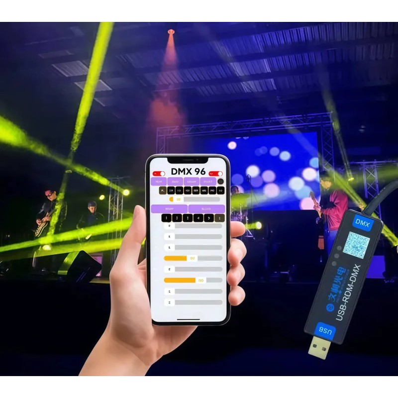 Interfaz Dmx Rdm Via Bluetooth Con App Smartphone 96 Canales