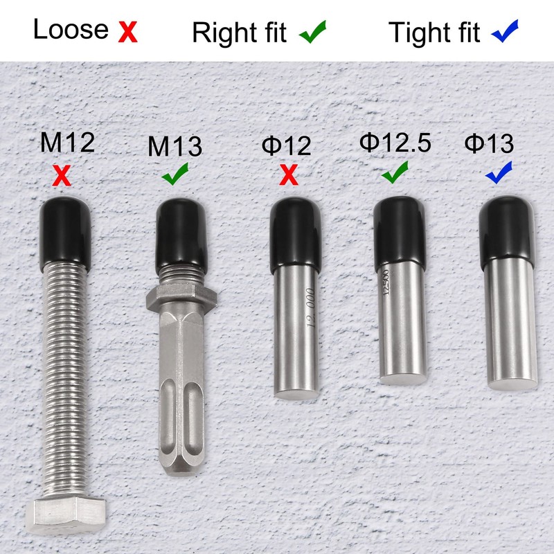 TA-VIGOR 100Pcs Rubber End Caps, 12mm ID Round Flexible Screw