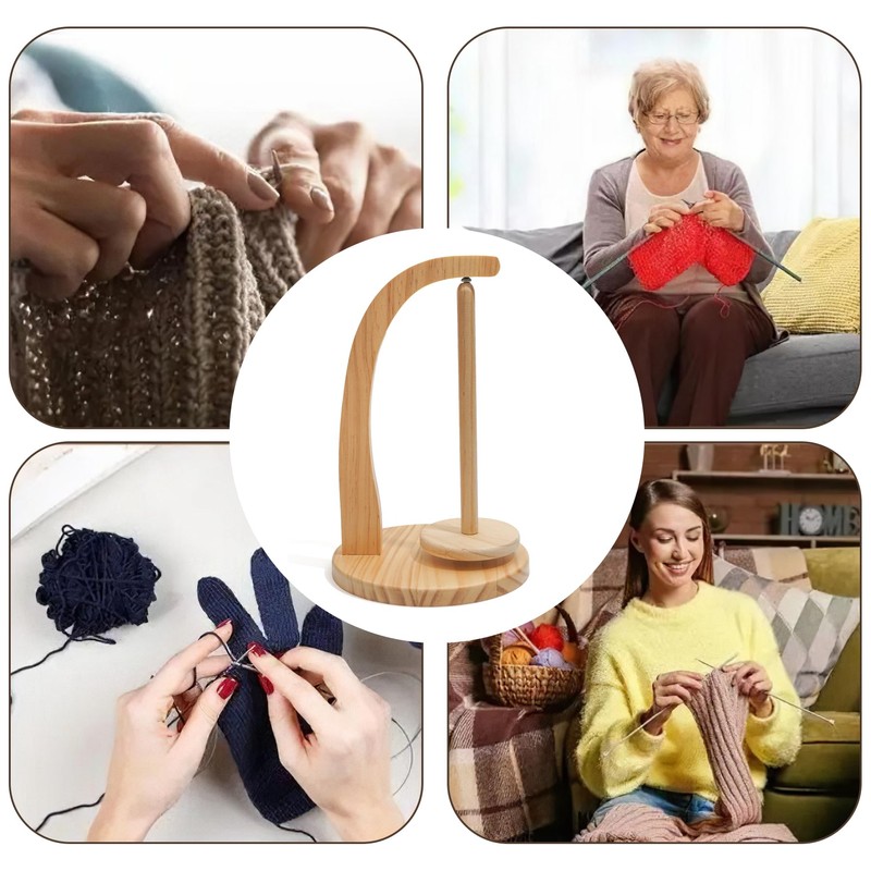 OPUHOHR Yarn Holder for Knitting and Crocheting, Yarn Ball Holder,