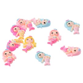 hobbyhub 60Pcs Mermaid Charms, Resin Mermaid Slime Charms Art Supplies for DIY Crafts, Phone, Hair Accessories
