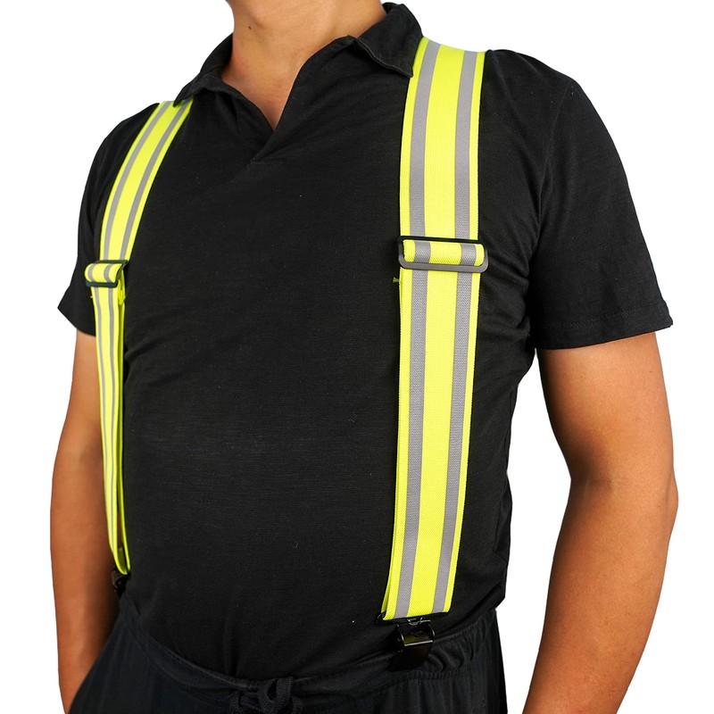 MELOTOUGH Reflective Safety Suspenders for Men|Work Suspenders with Fully Elastic