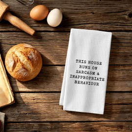 Funny Kitchen Dish Towel, Sarcastic Gift for Women