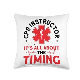 EMT Training CPR First Aid Trainer CPR Instructor Throw Pillow
