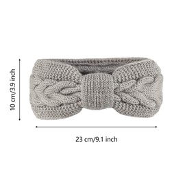 Pack of 2 Hair Bands, Ear Warmers, Elastic, Thick Headband, Women, Knitted Headbands, Lined with Soft Inner Lining, Hair Bands, Headwrap Headband for Women, for Outdoor Sports (Beige + Bordeaux)