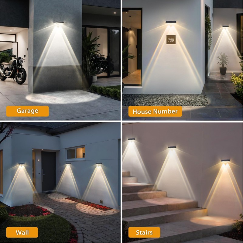 Solar Fence Lights Outdoor, 20-Pack 120LM Fence Lights Solar Powered,