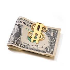 ChainsPro Titanium Money Clips Metal Minimalism Dollar Cash Clips Gold Money Clip