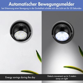 Motion Sensor Outdoor Lights - Outdoor Motion Sensor Light Battery Operated Wireless Spotlight Motion Detector Security Light Auto On Off for Sheltered Porch Stair Hallway Garage Wall Shed (4 Pack)