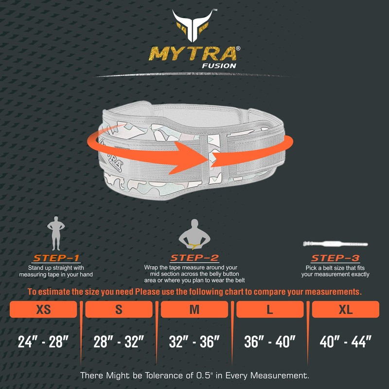 Mytra Fusion Unisex Gym Belt Fitness Belt for Exercise, Weightlifting,