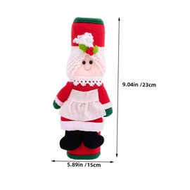 DOITOOL Christmas Kitchen Decor Set of 4 White Fridge Handle Protectors Fridge Door Handle Covers