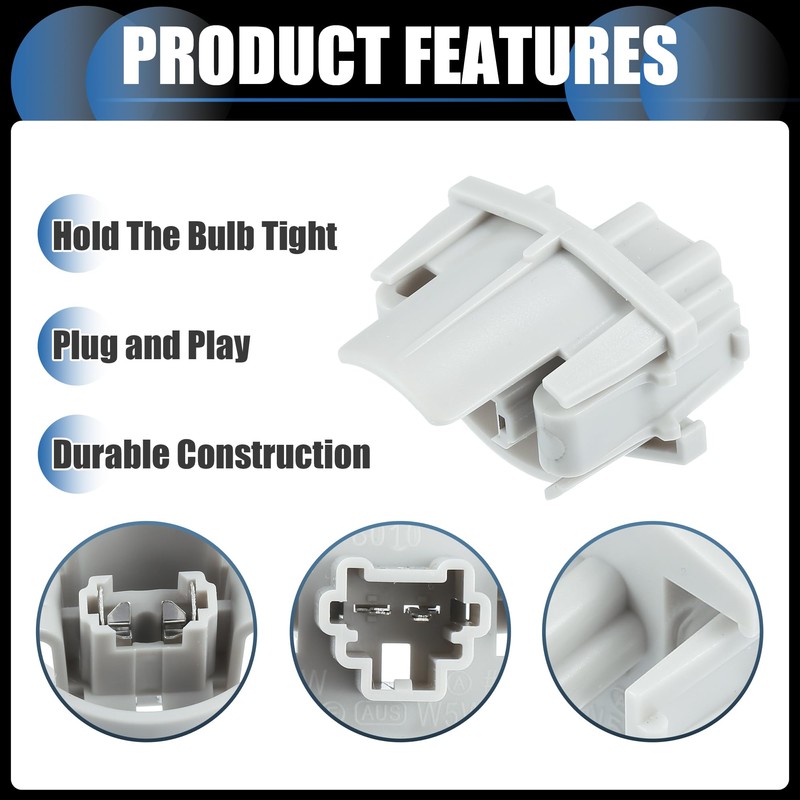 INFINAUTO License Plate Tag Light Socket Lamp Connector Housing No.34102SWAA01/34102-SWA-A01