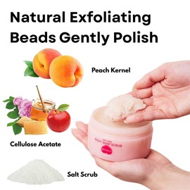 Koisuru Oshi Body Washable Soap Scrub, Sweet Peach Scent, 6.3 oz (180 g)