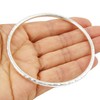 Large Hallmarked Sterling 925 Silver Hammered Textured Handmade Circle Bangle