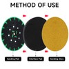 STEBRUAM 2Pcs 150mm Hook and Loop Soft Sponge Cushion Buffer
