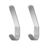 10 Pack of Double Hat and Coat Hooks Aluminium Dress