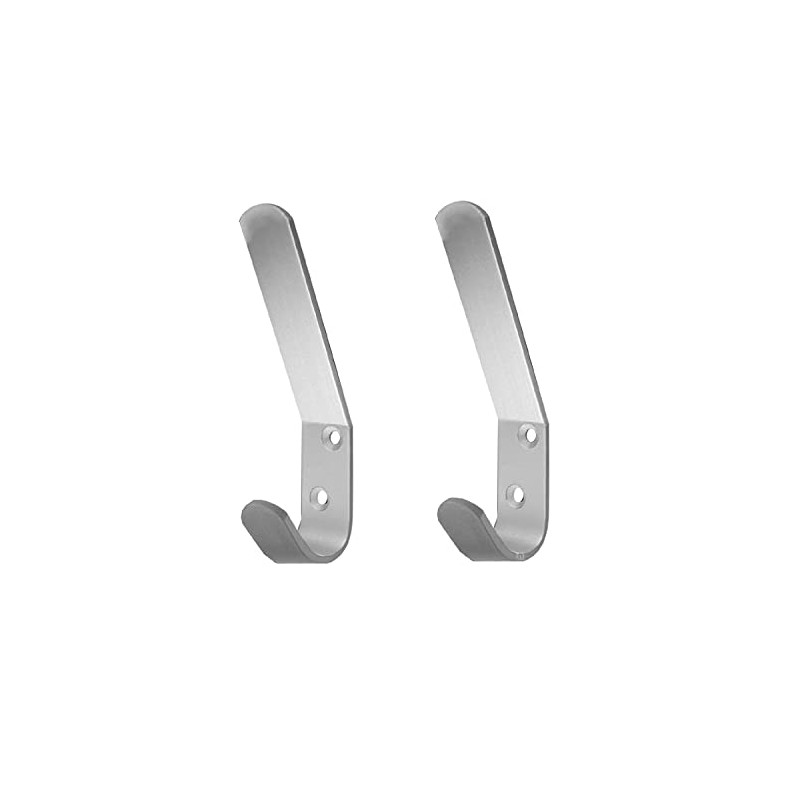 10 Pack of Double Hat and Coat Hooks Aluminium Dress