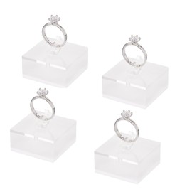 siawadeky Ring Stand, Set of 4, Acrylic Stand, Transparent Ring, Display Stand, Ring Stand, Ring Stand, Ring Stand, Ring Storage, Store Sales, Display, Photography, Accessories, Display