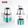 HARFINGTON 6pcs 1/2" Drive 6 Points Socket 8mm Metric Shallow
