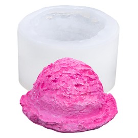 Liobelon Ice Cream Ball Silicone Mold with Edge, Multi-Use Mold for Chocolate, Fondant, Soap, Candles & DIY Desserts, Perfect for Weddings, Birthdays & Parties