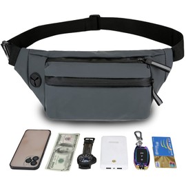 BSITSSS Bum Bag Men Women Belt Bag Waterproof Oxford Fabric Waist Bag Chest Bag Men's Chest Bag for Outdoor Travel Hiking Dog Training Men and Women 3 Zip Pockets, black, Fashion