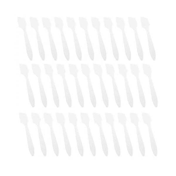 Dokpav 100PCS Disposable Cosmetic Mask Spoon, Plastic Mini Cosmetic Spatula