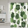 YOSTEV Sage Green Shower Curtain, Cute Abstract Block Geometric Art