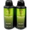 2 pack Men's Collection bath Body Spray Deodorant Woodlands Body