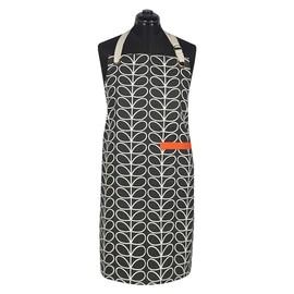 Orla Kiely Linear Stem Slate Cotton Apron for Women Men Cooking 860mm x 670mm