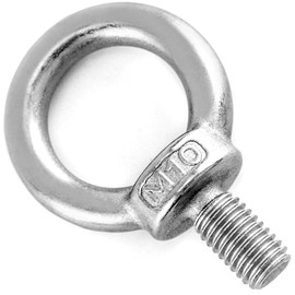M6 Lifting Eye Bolt (Pack of: 4) Heavy Duty Lifting Ring Eye Bolts Male Screw Thread, Ring Shape Eyebolts DIYUK