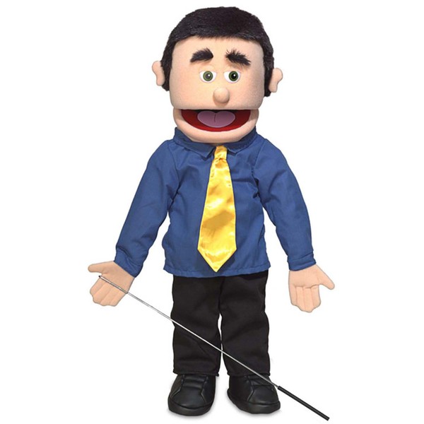 George, Peach Dad / Businessman, Full Body, Ventriloquist Style Puppet, 65cm