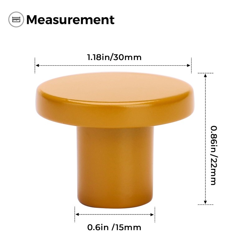 Ravinte 10 Pack Cabinet Knobs Earthy Yellow Kitchen Cabinet Knobs