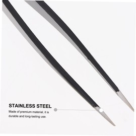 BIUDECO 6pcs Stainless Steel Eyelash Tweezers for Makeup Application Precision Tool for False Eyelashes and Eyebrow Grooming Lightweight and Design for Personal and